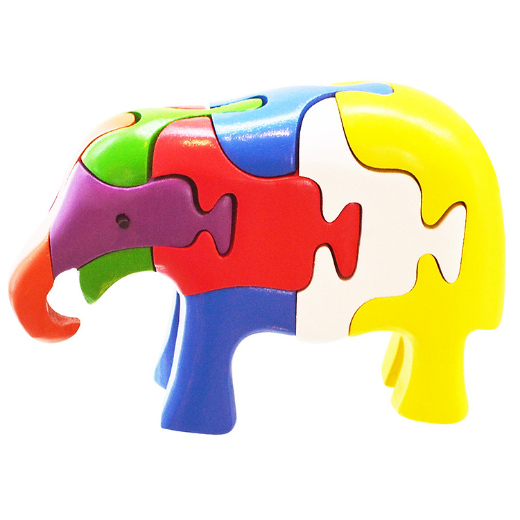 Đồ Chơi Gỗ Lắp Ráp Mô Hình Puzzle 3D Tottosi Hình Voi Cụp 304014 (7 Mảnh Ghép)