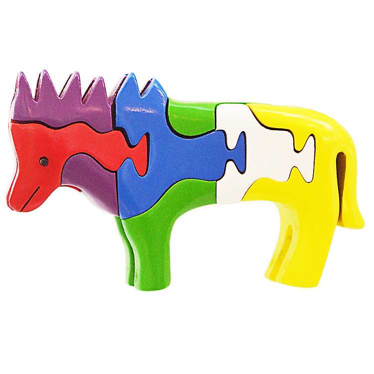 Đồ Chơi Gỗ Lắp Ráp Mô Hình Puzzle 3D Tottosi Hình Sư Tử 304016 (7 Mảnh Ghép)