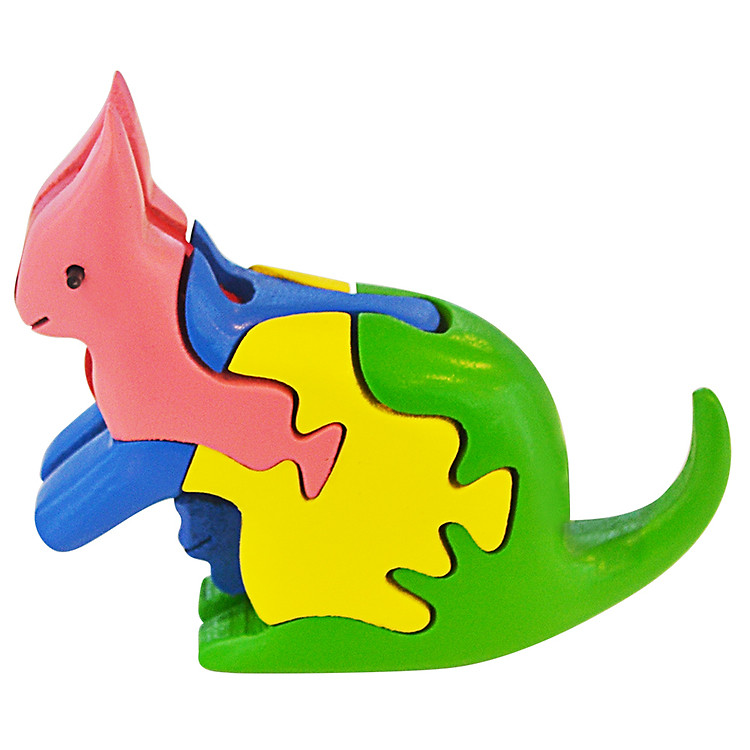 Đồ Chơi Gỗ Lắp Ráp Mô Hình Puzzle 3D Tottosi Hình Kangaroo 304020 (5 Mảnh Ghép)