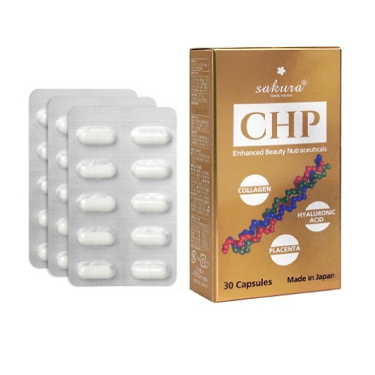 Thực Phẩm Chức Năng Hỗ Trợ Làm Đẹp Da Sakura CHP Enhanced Beauty Nutraceuticals (30 Viên)