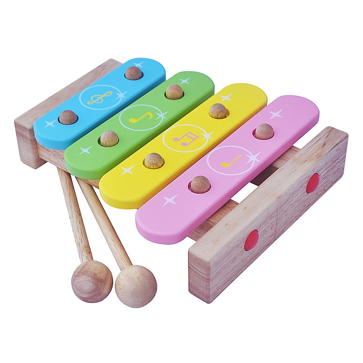 Đồ Chơi Gỗ Colligo - Đàn Mộc Cầm 4 Thanh Màu 31163C