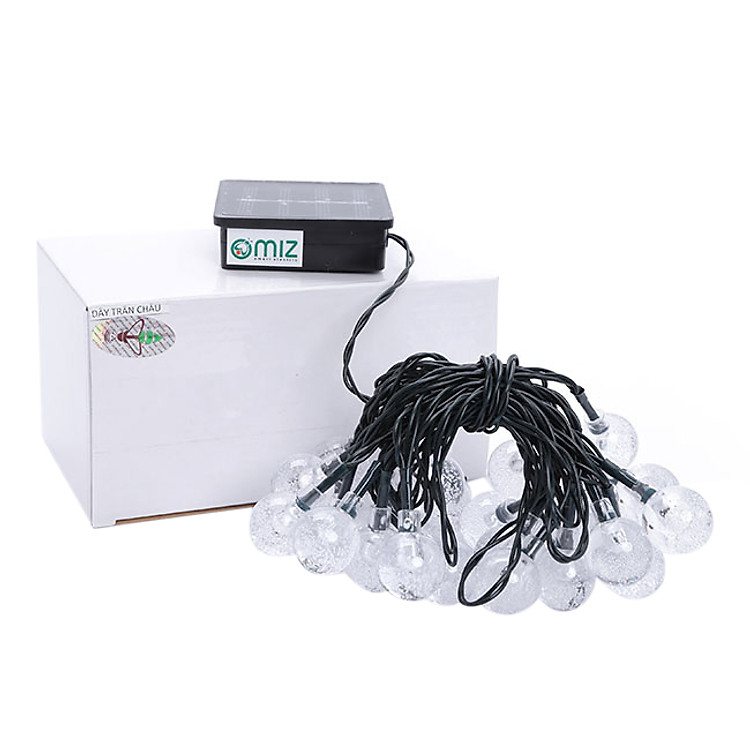 Đèn Dây Trang Trí Trân Châu Pha Lê Năng Lượng Mặt Trời Omiz (30 Dây)