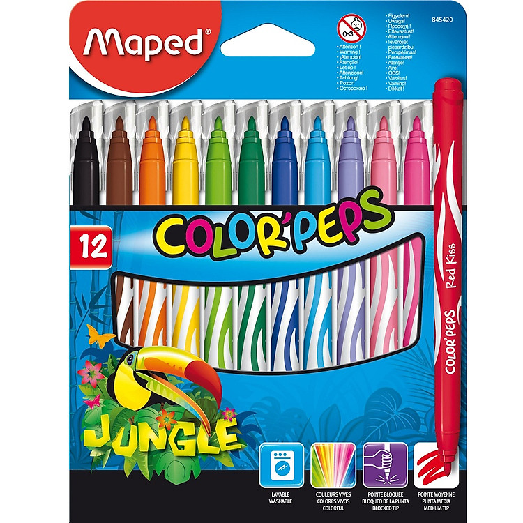 Bút Lông Màu Maped Jungle 12M – 845420