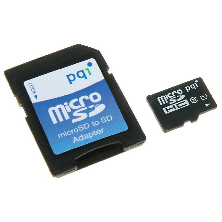 Thẻ Nhớ Micro UHS1 PQI 32GB Class 10 up to 90Mb/s + Adapter - Hàng Chính Hãng