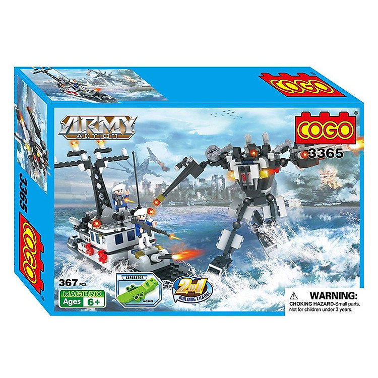Mua tại Tiki: Mua Mô Hình Cogo - Robot Trung 3365 Chính hãng Giá tốt