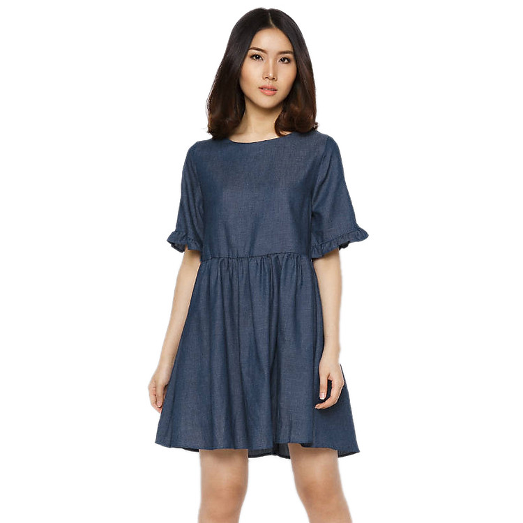 Đầm Baby Doll Labelle D196 - Xanh Jean (Free Size)