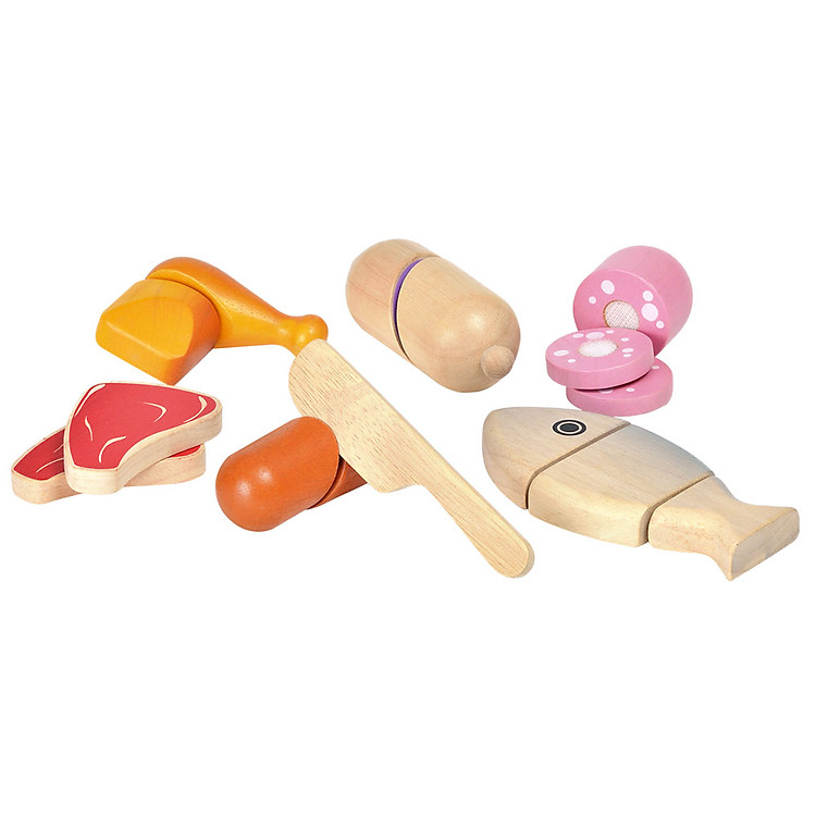 Đồ Chơi Gỗ Plan Toys Bộ Đồ Ăn Các Món Thịt Cá PL3457