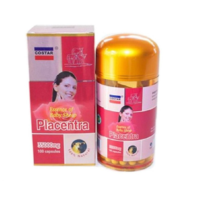 Thực Phẩm Chức Năng Viên Uống Nhau Thai Cừu Costar Essence Of Baby Sheep Placenta 35000Mg (Hộp 100 Viên)