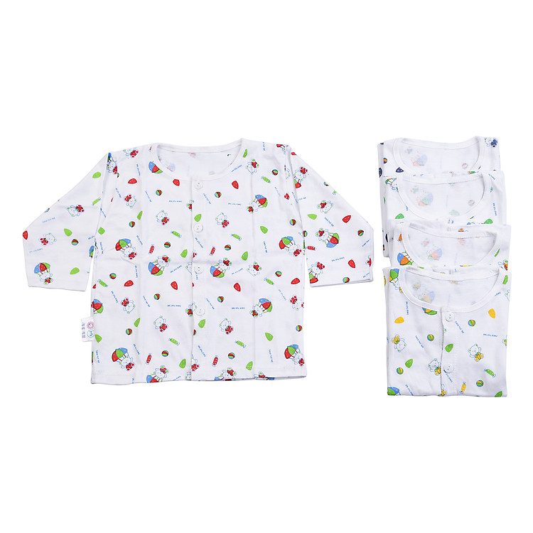 Combo 5 Áo Cài Giữa Tay Dài In Họa Tiết MihaBaby ATD03