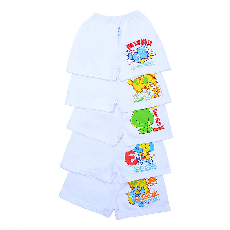 Combo 5 Quần Ngắn In MihaBaby QN02 – Trắng