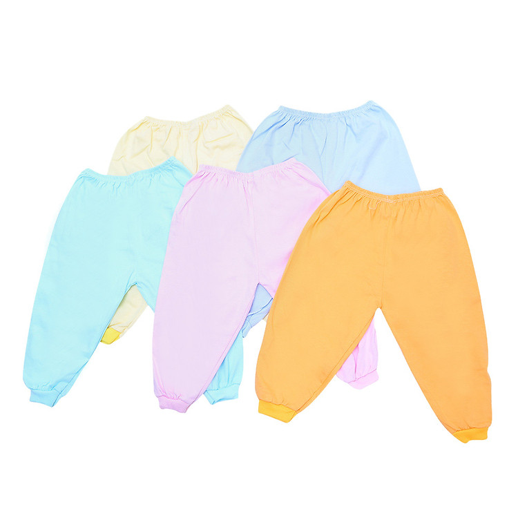 Combo 5 Quần Dài Bo Màu Nhạt MihaBaby QD04