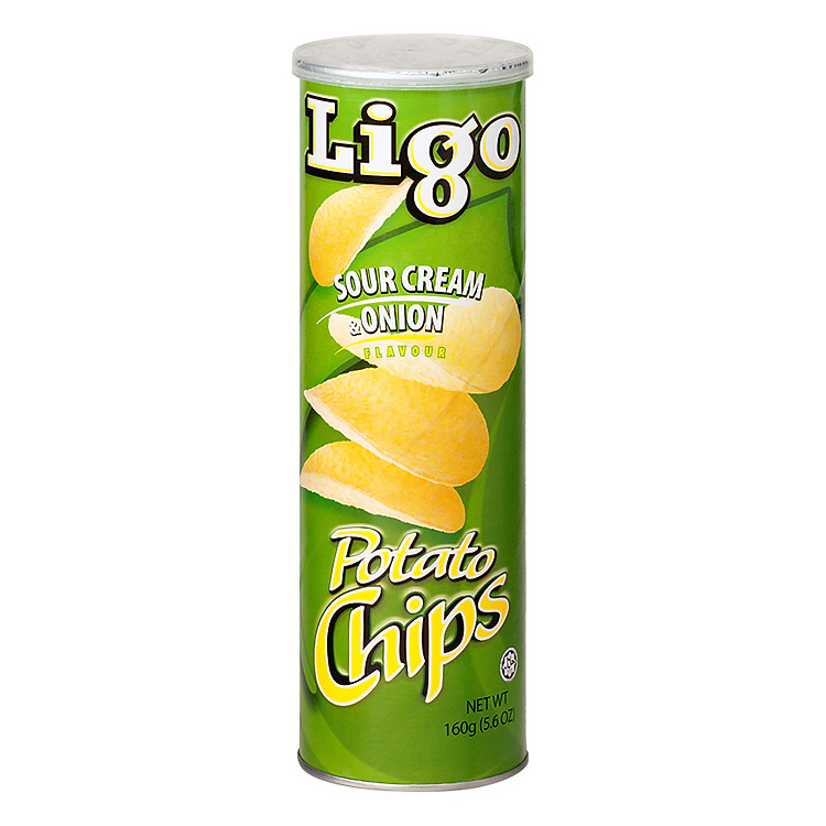 Bánh Snack Khoai Tây Vị Kem Chua Và Hành Tây Ligo (160g)
