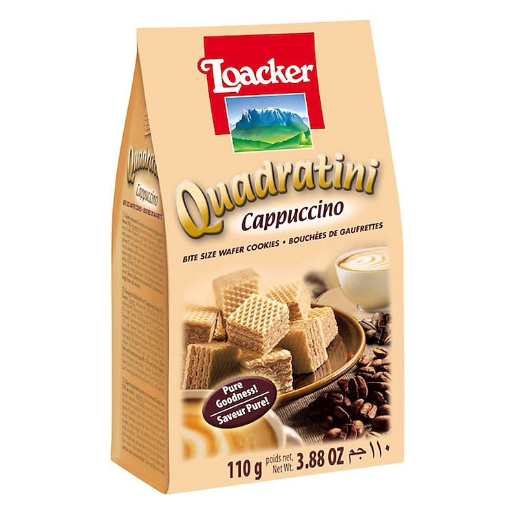 Bánh Xốp Quadratini Cappuccino Loacker (110g)