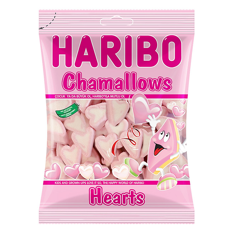 Kẹo Xốp Haribo Chamallows Hearts (150g)