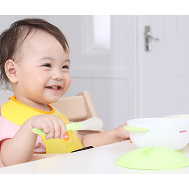 Bộ Bát Thìa Aprica 89636 - Xanh Lá Chính hãng Giá tốt - Hình ảnh 2