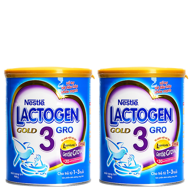 Combo 2 Lon Sữa Nestle Lactogen Gold 3 (900g)