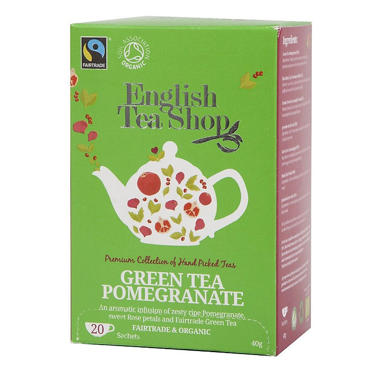 Trà Organic Green Tea Pomegranate English Tea Shop
