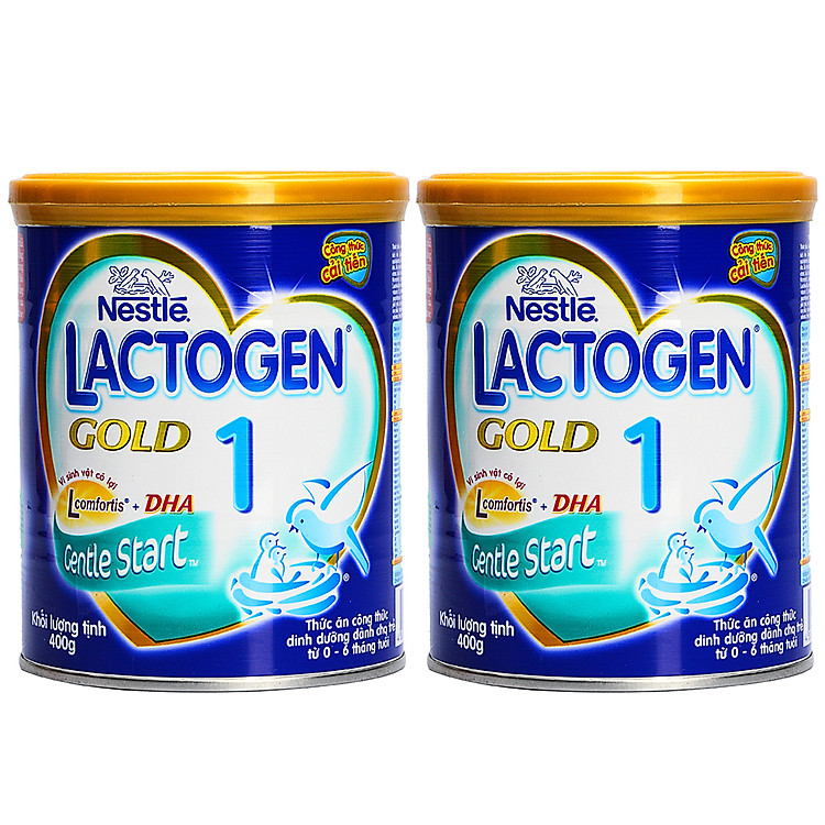 Combo 2 Hộp Sữa Nestle Lactogen Gold 1 (400g)