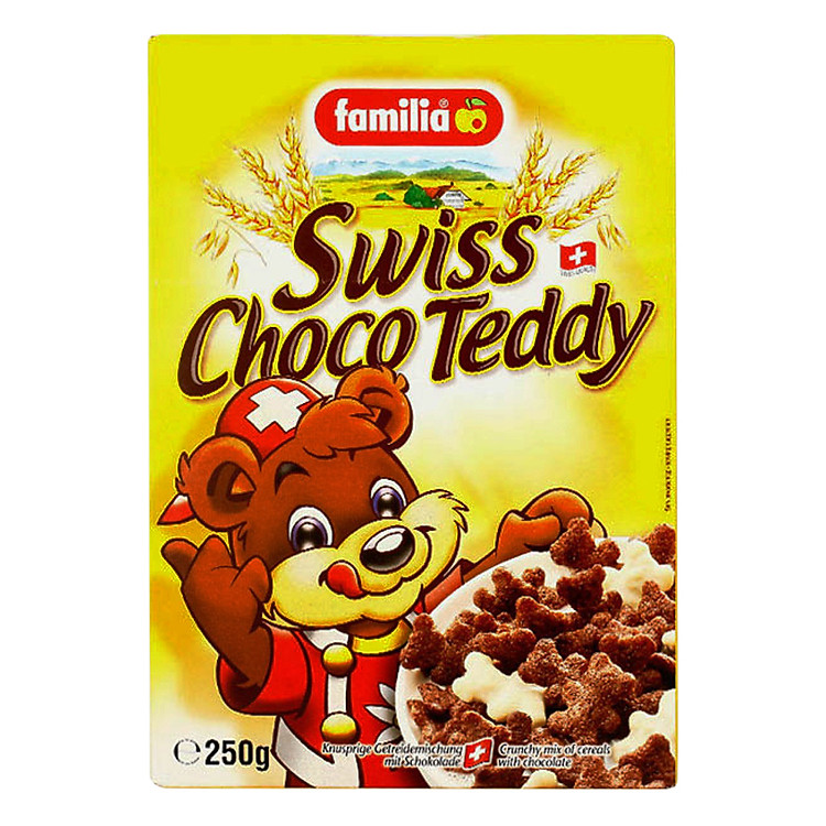 Ngũ Cốc Socola Thụy Sỹ Hình Gấu Cho Trẻ Em Familia (250g)