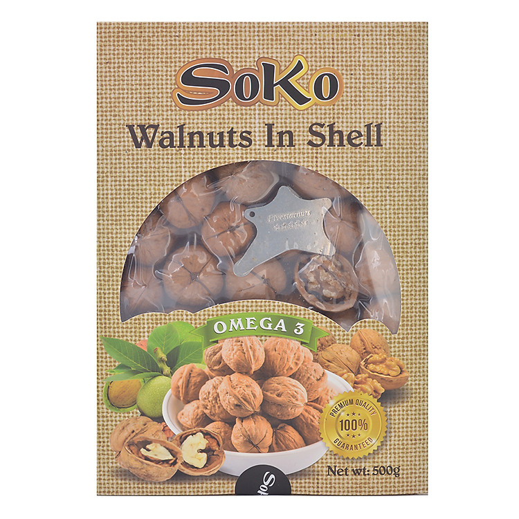 Óc Chó Nguyên Vỏ Hartley Soko (500g)