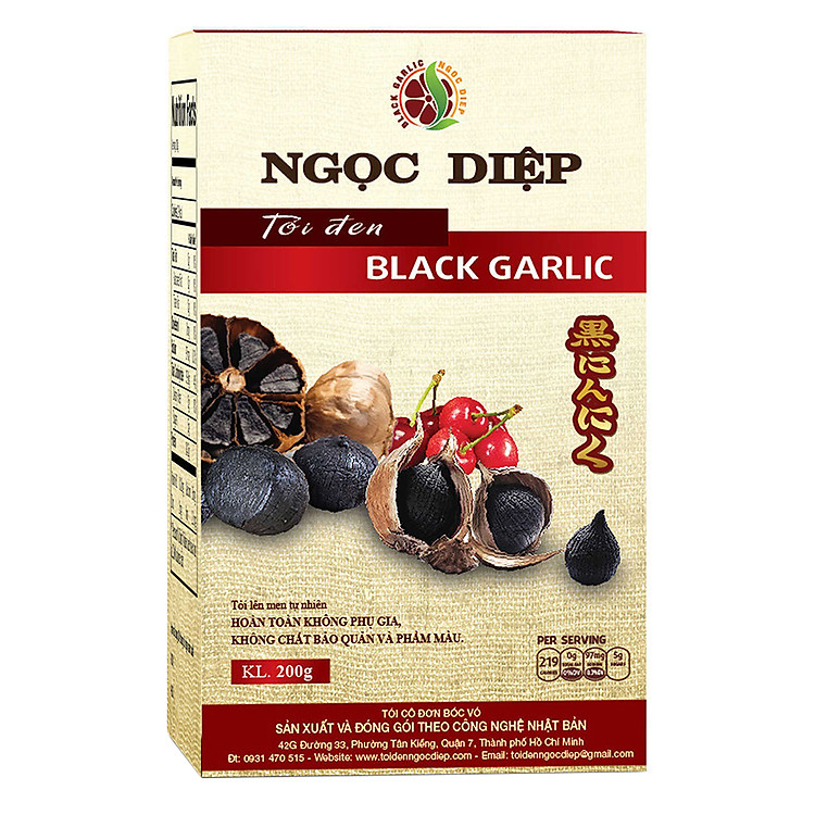 Tỏi Đen Cô Đơn Lý Sơn Bóc Vỏ Ngọc Diệp ND 11 (200g)
