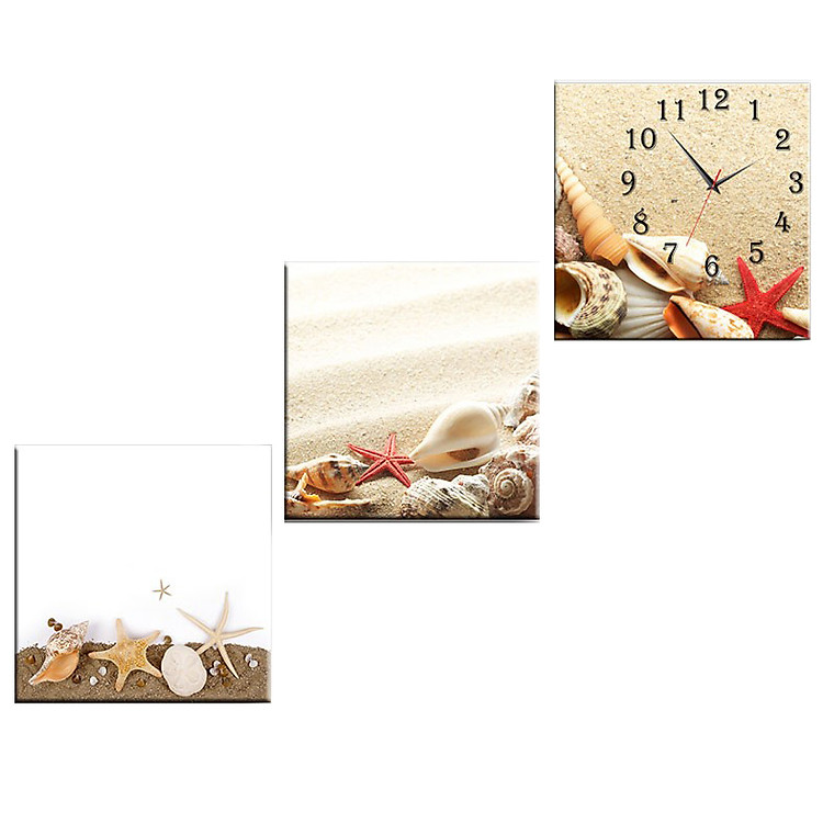 Tranh Đồng Hồ Vicdecor DHT0037 - Sao Biển 2