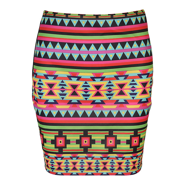 Chân Váy Bút Chì Tiki Họa Tiết Neon (Freesize)