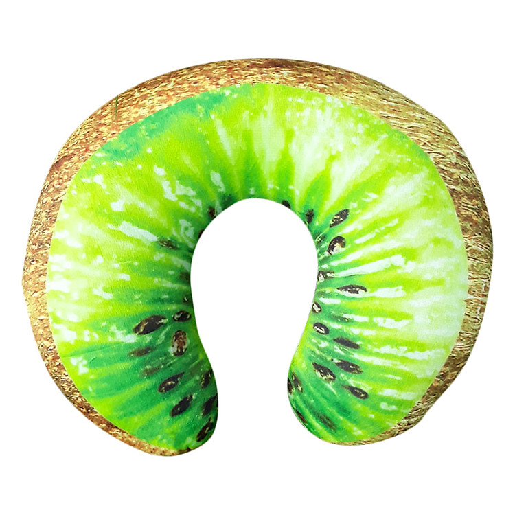 Gối Nhung Kê Cổ Hình Kiwi Fuvibaby (32 x 30 cm) - Xanh Lá