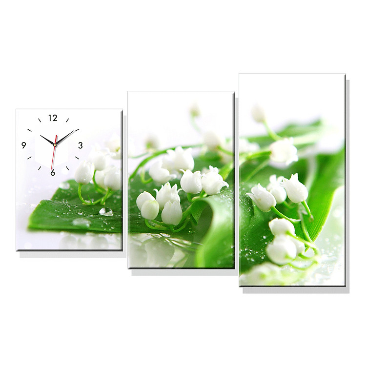 Tranh Đồng Hồ Dyvina 3T-7 - Linh Lan Trắng