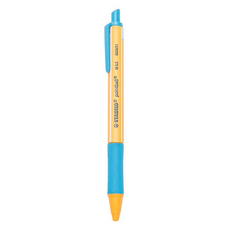 Bút Bi Bấm Stabilo Ball Point Xanh Nhạt - POINT-LB
