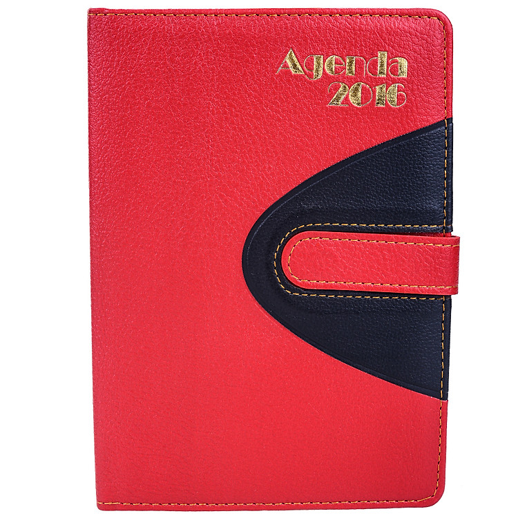 Sổ Agenda Quai 2016 (15 x 21 cm) - K7 - Đỏ Đen