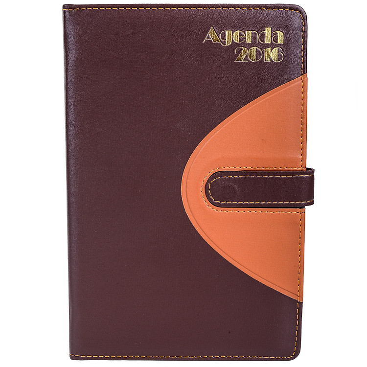 Sổ Agenda Quai 2016 (16 x 24 cm) - K8 - Nâu Vàng