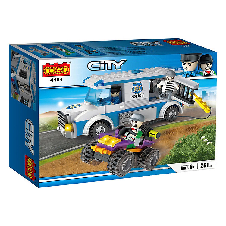 Mô Hình Xe Cảnh Sát Nhỏ COGO 4151 (261 Mảnh Ghép)