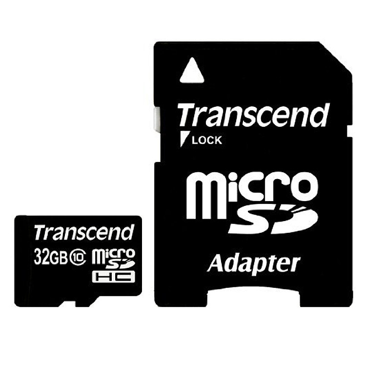 Thẻ Nhớ Micro SDHC Transcend 32GB Class 10 Kèm Adapter - Hàng Chính Hãng