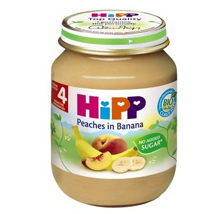 Dinh Dưỡng Đóng Lọ Đào Chuối HiPP 125g - 4242