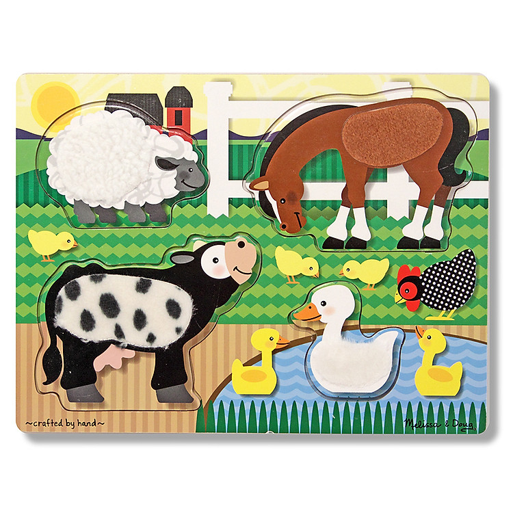 Đồ Chơi Gỗ Xếp Hình Melissa & Doug Vật Nuôi Nông Trại - MB4327