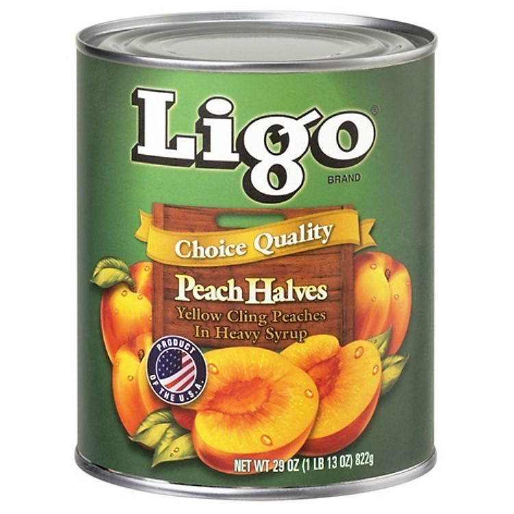 Đào Cắt Nửa Trái Ngâm Nước Đường Ligo 822g