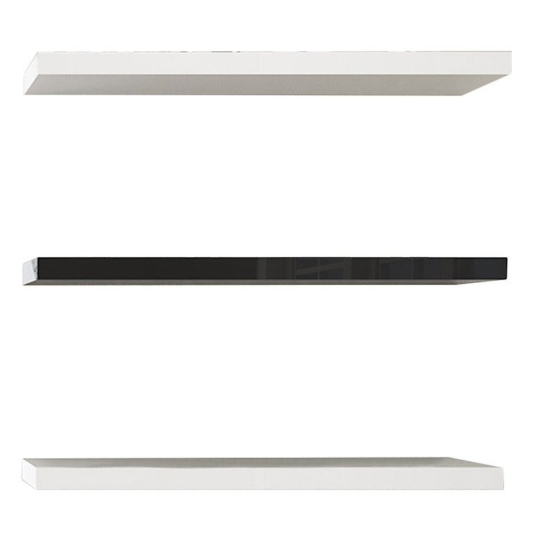 Bộ Kệ 3 Thanh Ngang KEGO KG09 (60cm) - Trắng Đen