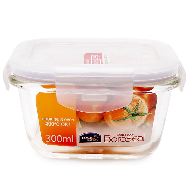 Hộp Bảo Quản Thủy Tinh Hình Vuông Lock&Lock LLG205 120x120x65mm 300Ml
