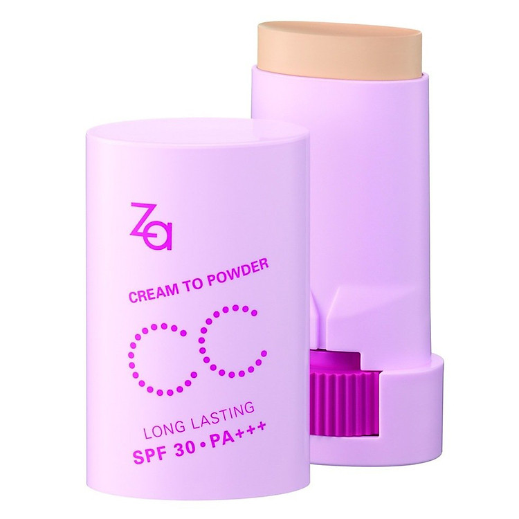 Phấn Nền CC Che Khuyết Điểm Và Ngăn Lão Hóa Dạng Thỏi Za Cream To Powder Cc Stick 8g