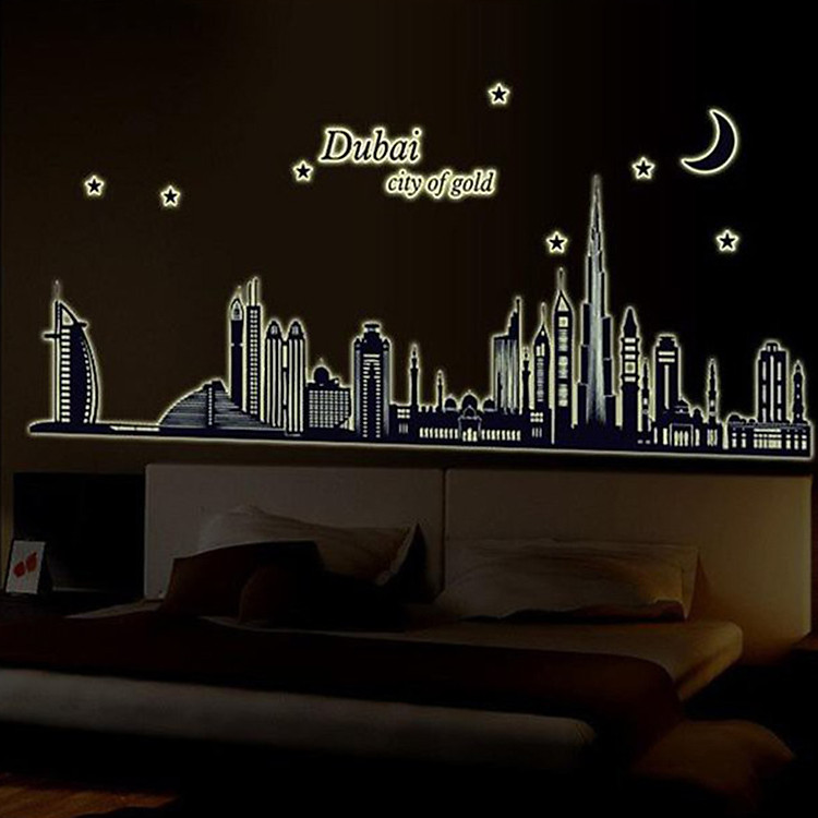 Decal Thành Phố Dubai Dạ Quang Lala Shop DC652 (100 x 140 cm)