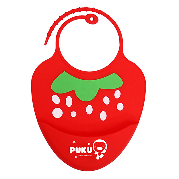 Yếm Silicone Puku P14204-699 (Đỏ)