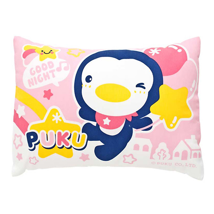 Gối Cotton Kháng Khuẩn Puku P33122-399 - Màu Hồng (32 x 24 cm)