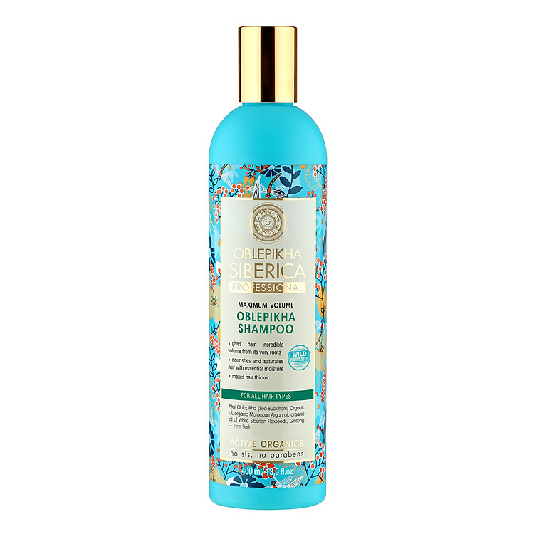 Dầu Gội Natura Siberica Oblepikha Siberica Chuyên Sâu, Giúp Tóc Bồng Đẹp Tối Đa (400ml)