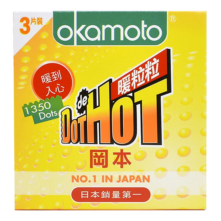 Bao Cao Su Okamoto Dot Hot (Hộp 3 Gói)