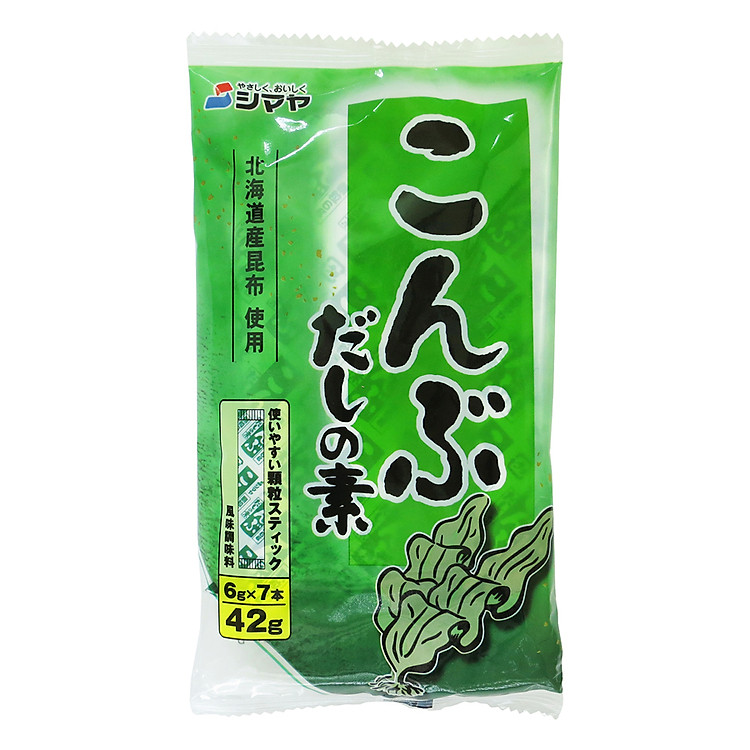 Bột nêm Dashi tảo bẹ Kombu Shimaya 42g (6g x 7 gói)