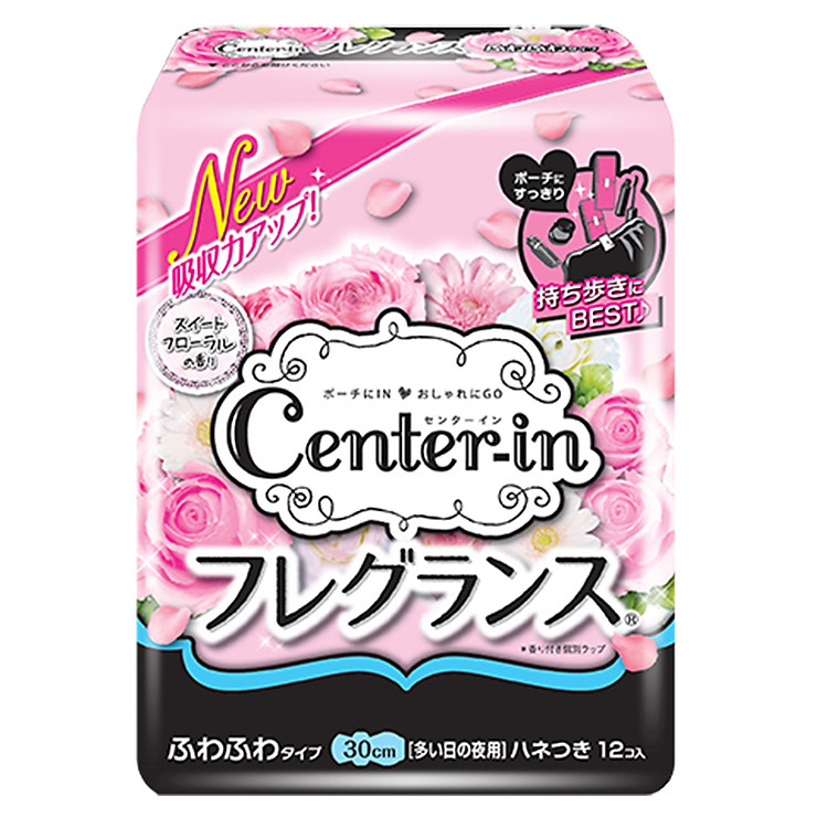 Băng Vệ Sinh Diana Sofy Center-In Compact Slim Có Cánh 30cm (Gói 12 Miếng)