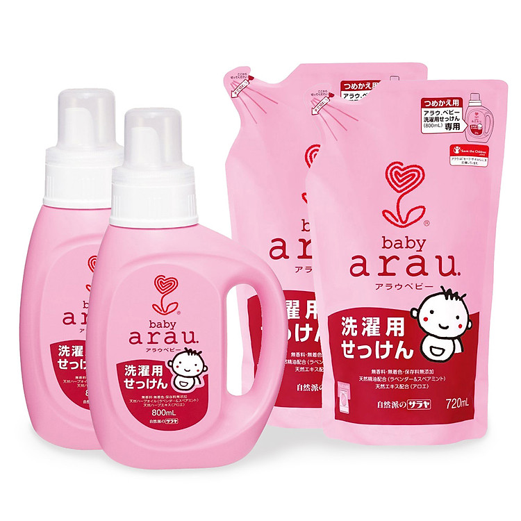 Combo 2 Nước Giặt Arau Baby 800ml Chính hãng Tiết kiệm - Hình ảnh 4