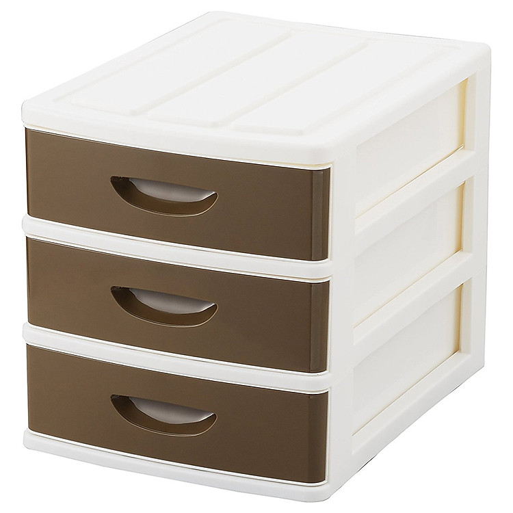 Tủ Nhựa Nhỏ 3 Ngăn Sanka – Nâu