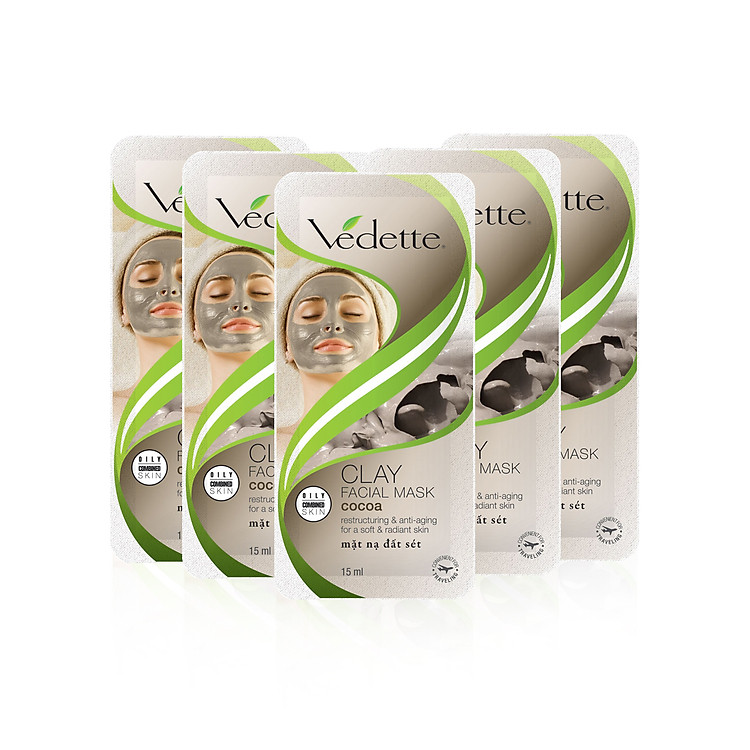 Lô 5 Mặt Nạ Đất Sét Vedet Cocoa 15g